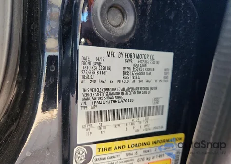 2017 Ford Expedition Xlt from USA, damaged, VIN 1FMJU1JT5HEA70126